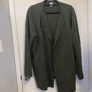 Jcrew green open cardigan